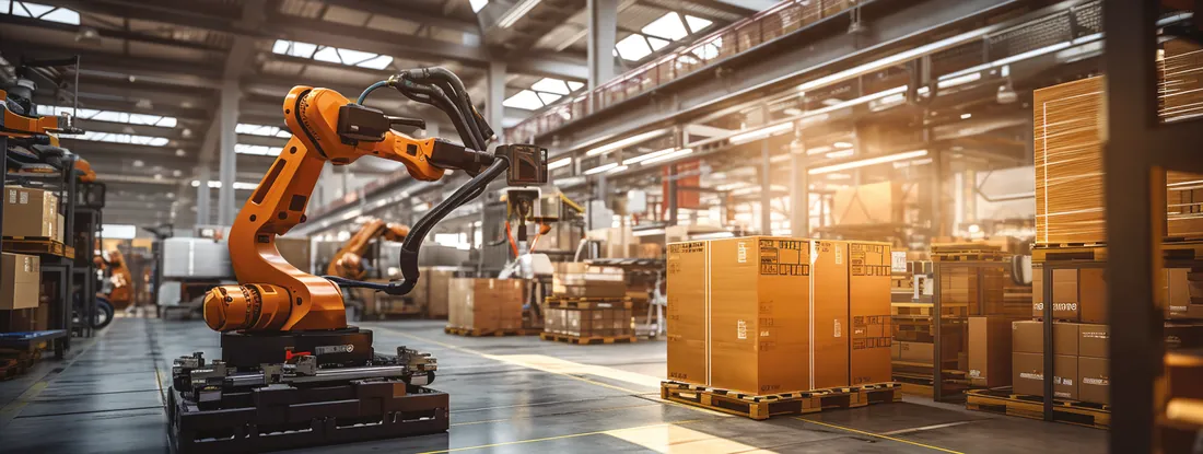 Warehouse with automated handling equipment